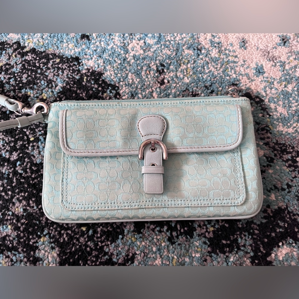 Coach wristlet used slight stains